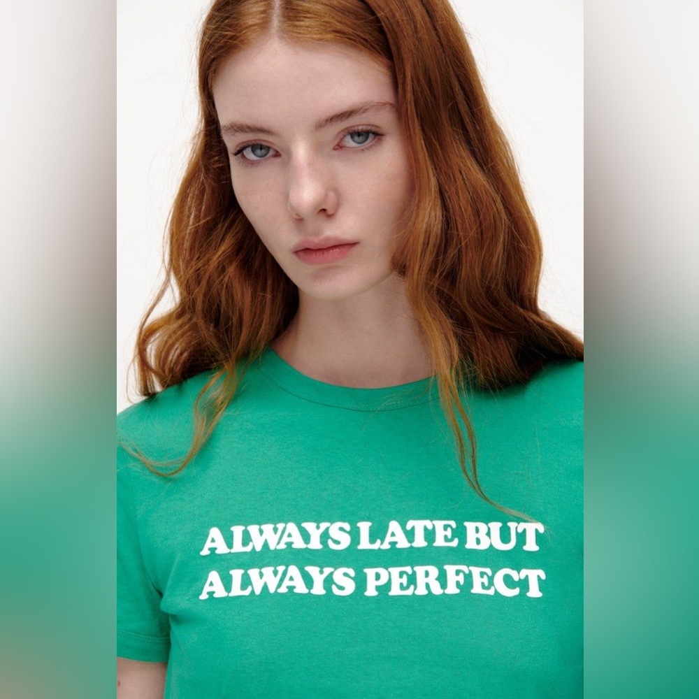 ZARA | Cropped Graphic Tee